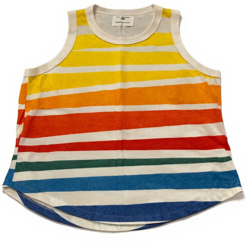 Like New | SOL ANGELES x Anthropologie Rainbow Stripe Tank | Size Medium